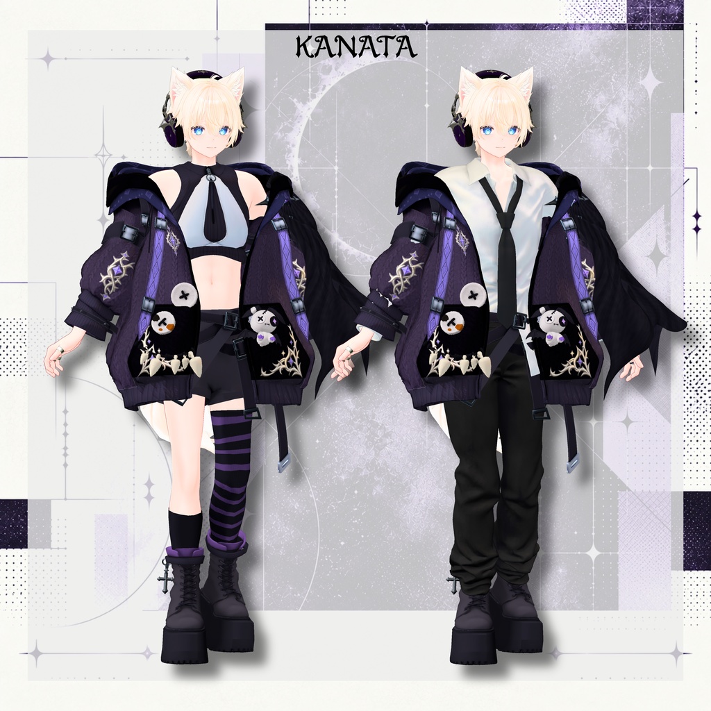 【SALE!】新衣装 🦇NOCT:WING 【25アバター対応!/ギミック付き!】