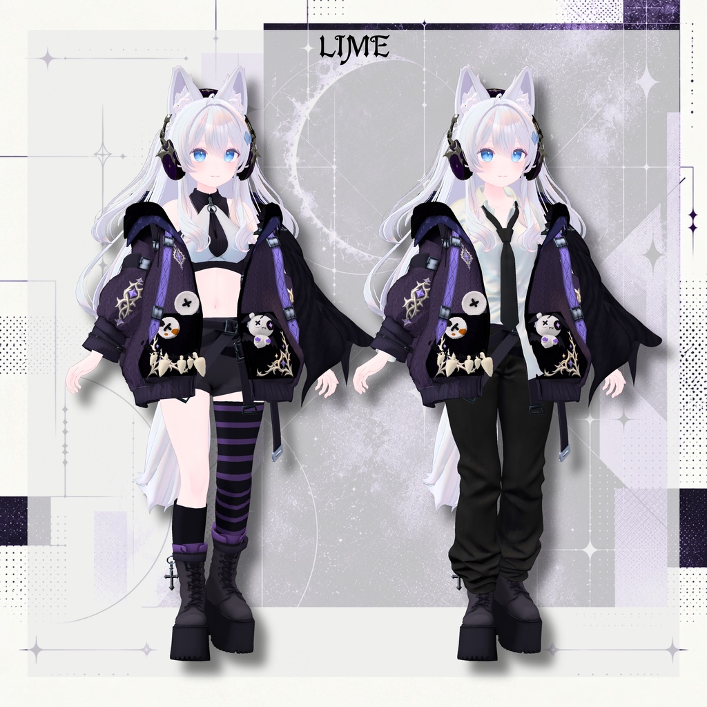 【SALE!】新衣装 🦇NOCT:WING 【25アバター対応!/ギミック付き!】