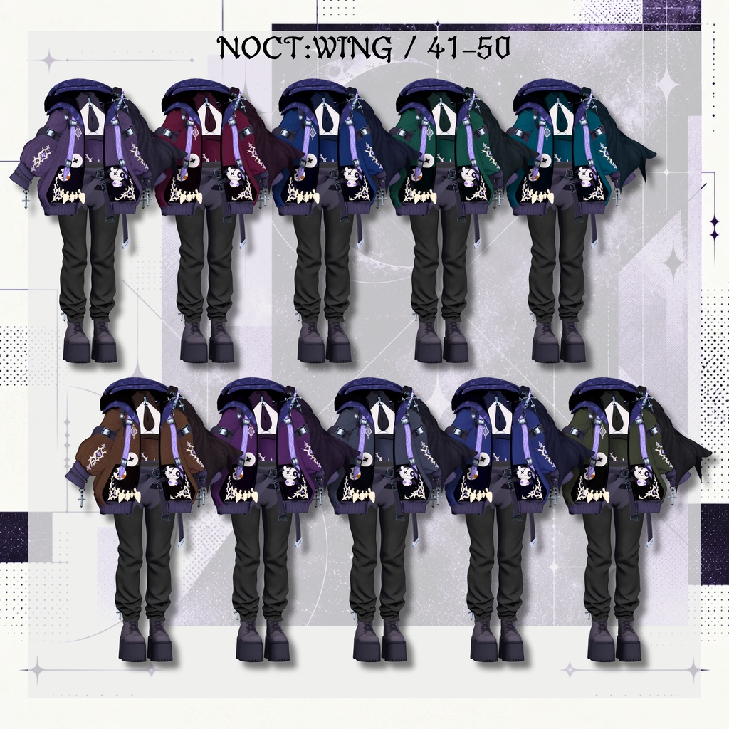 【SALE!】新衣装 🦇NOCT:WING 【25アバター対応!/ギミック付き!】