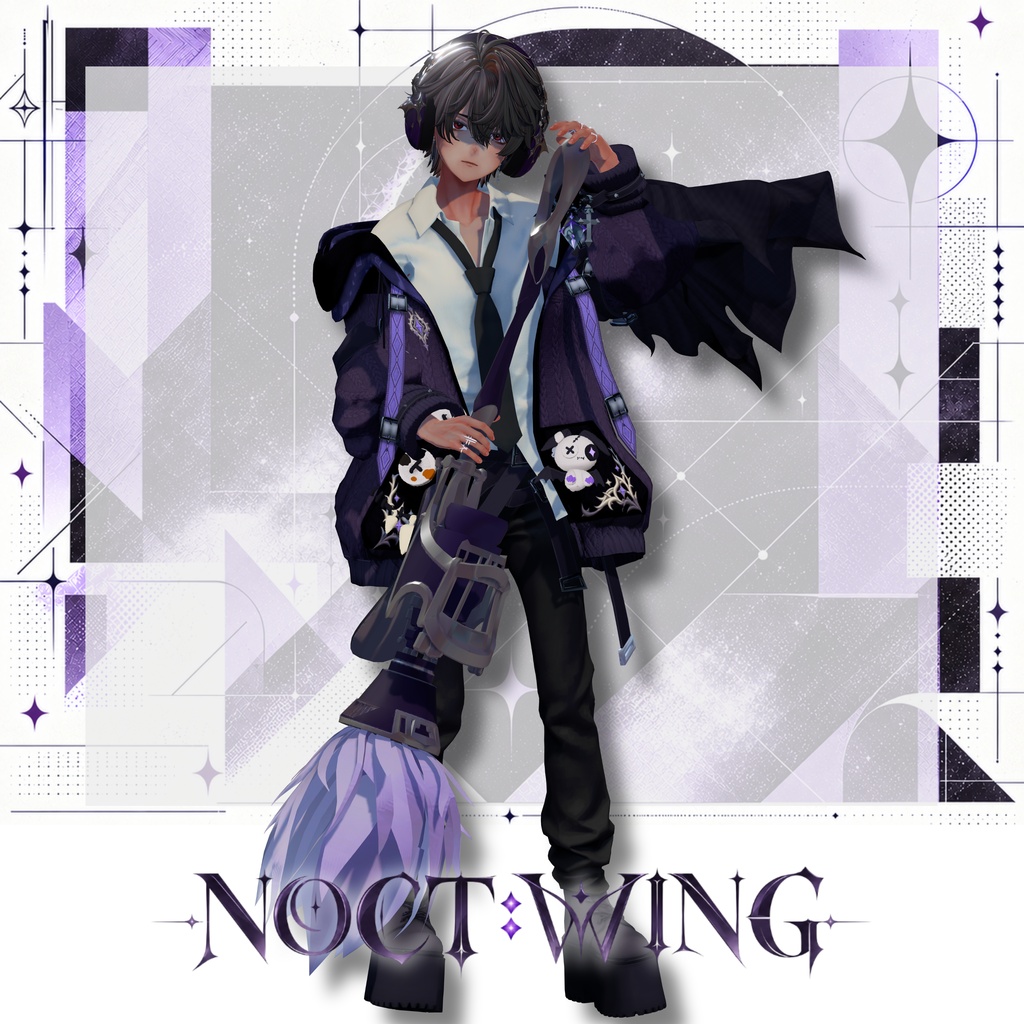 【SALE!】新衣装 🦇NOCT:WING 【25アバター対応!/ギミック付き!】