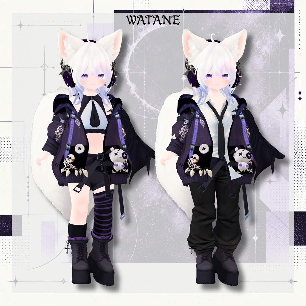 【SALE!】新衣装 🦇NOCT:WING 【25アバター対応!/ギミック付き!】