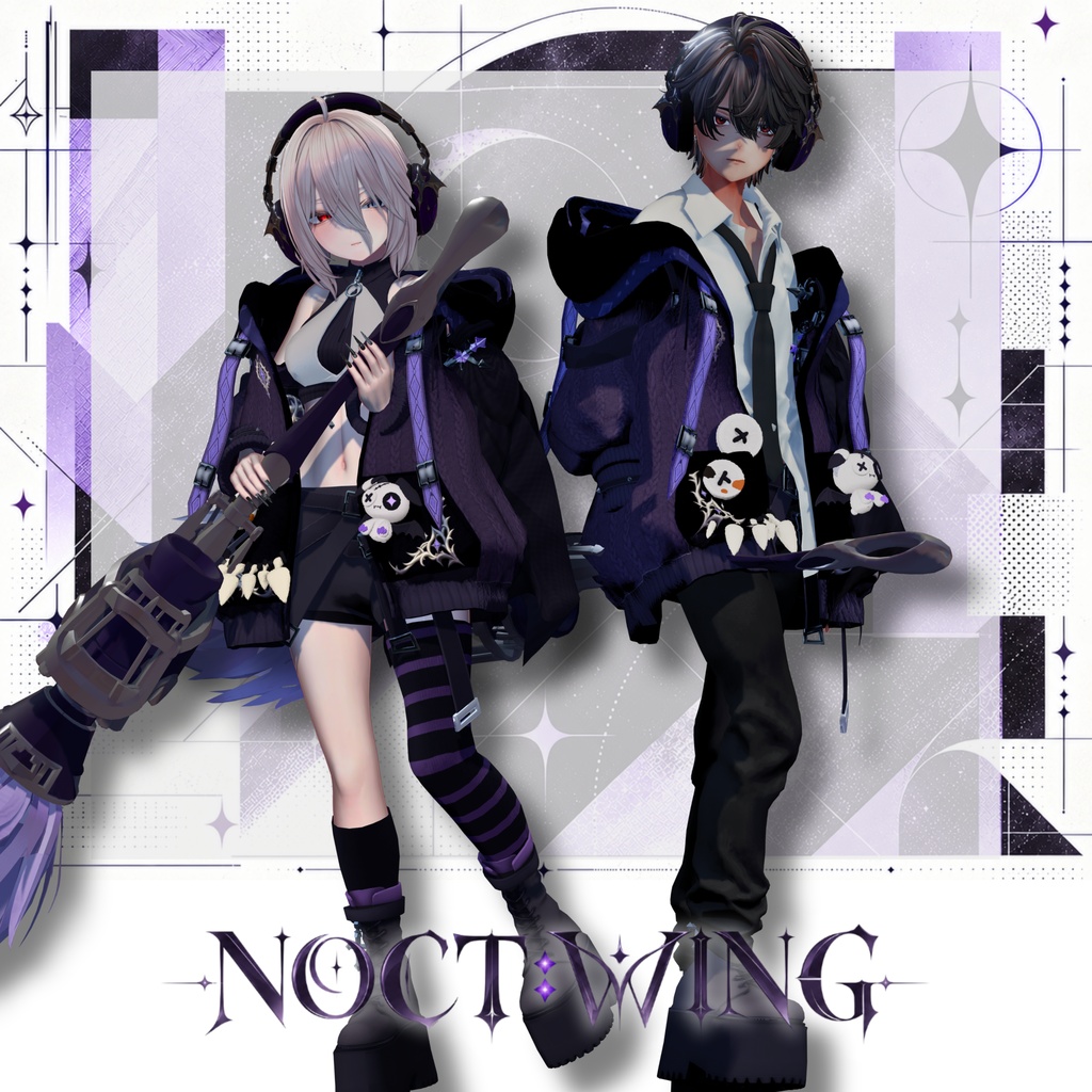 【SALE!】新衣装 🦇NOCT:WING 【25アバター対応!/ギミック付き!】