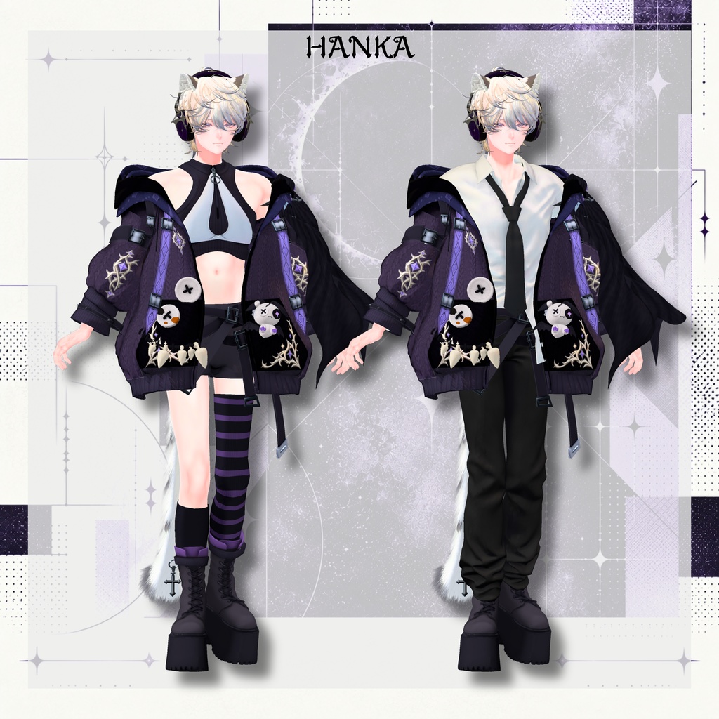 【SALE!】新衣装 🦇NOCT:WING 【25アバター対応!/ギミック付き!】