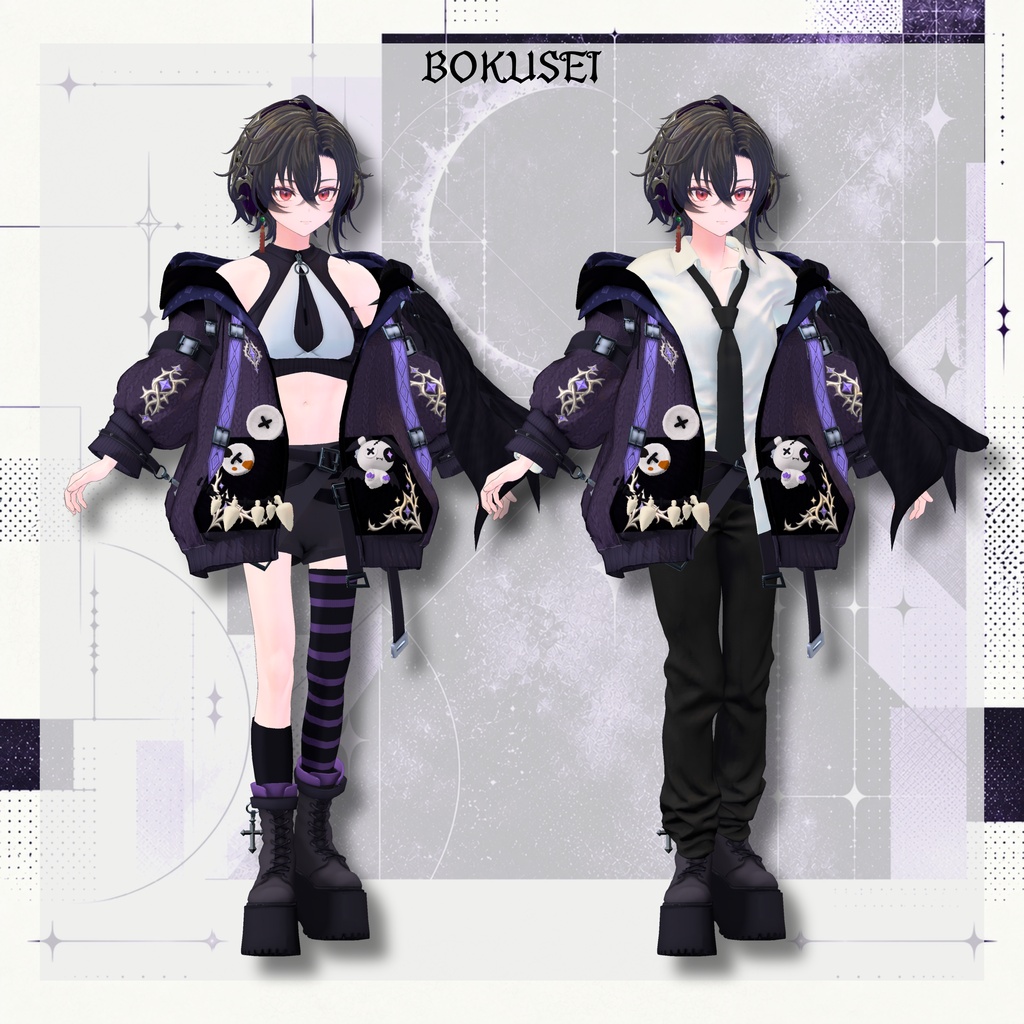 【SALE!】新衣装 🦇NOCT:WING 【25アバター対応!/ギミック付き!】