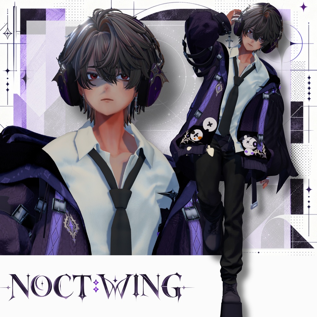 【SALE!】新衣装 🦇NOCT:WING 【25アバター対応!/ギミック付き!】