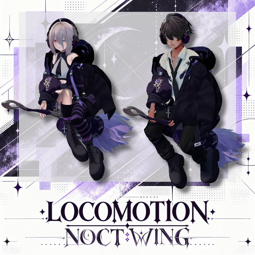 【SALE!】新衣装 🦇NOCT:WING 【25アバター対応!/ギミック付き!】