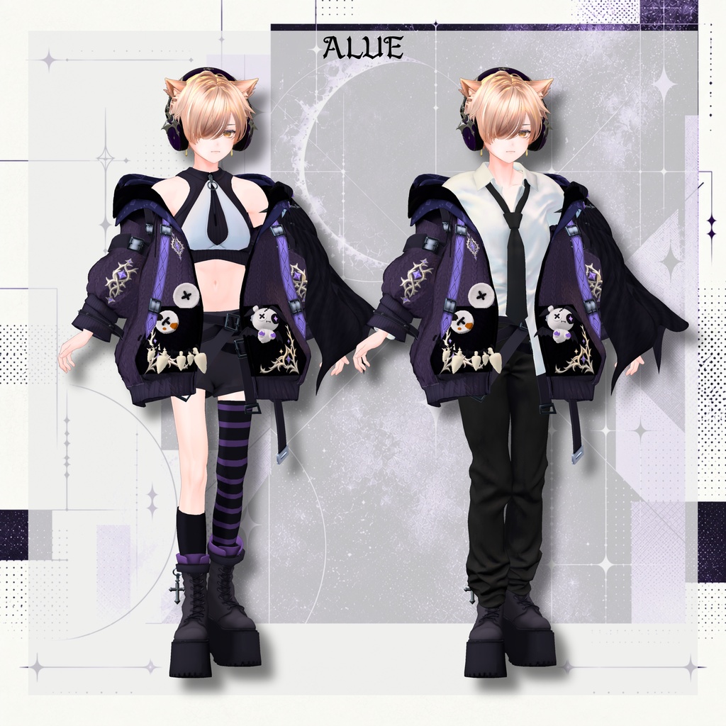 【SALE!】新衣装 🦇NOCT:WING 【25アバター対応!/ギミック付き!】