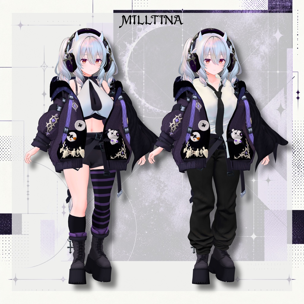【SALE!】新衣装 🦇NOCT:WING 【25アバター対応!/ギミック付き!】