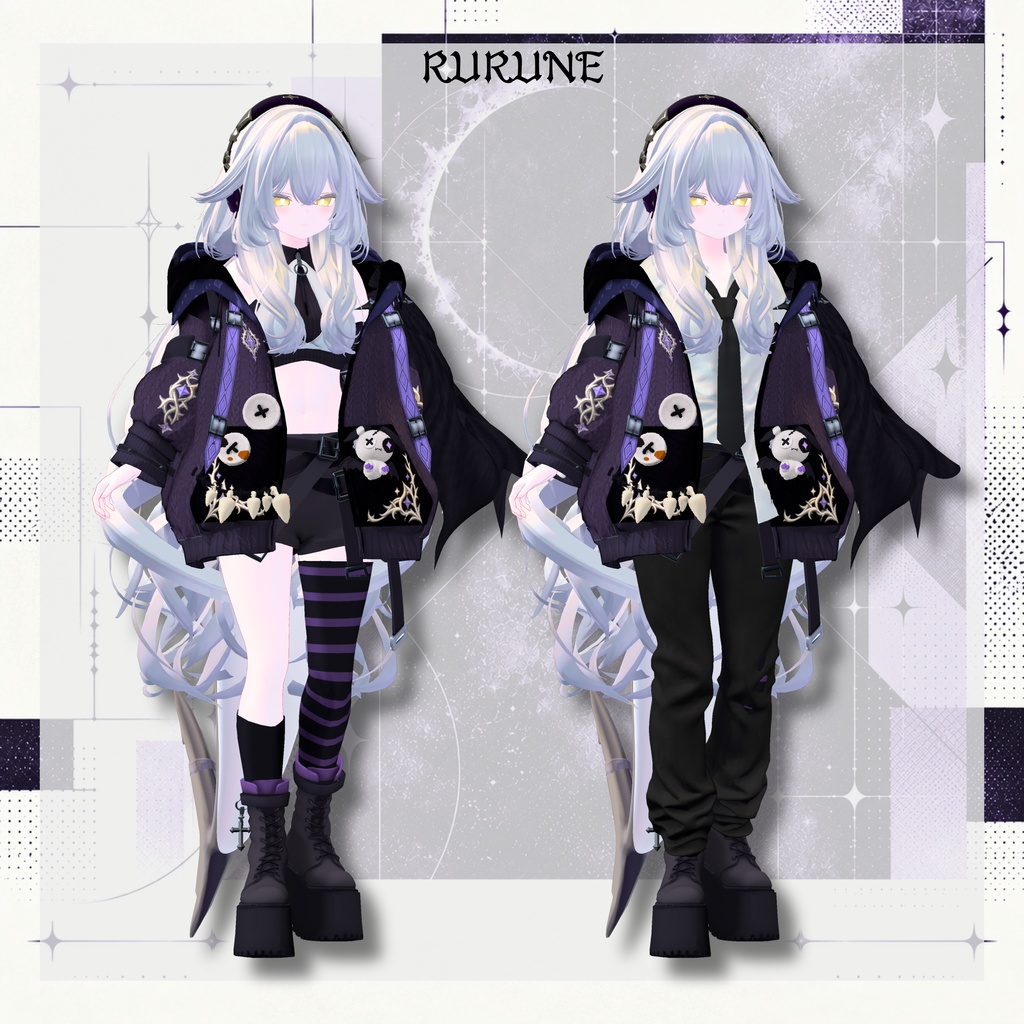 【SALE!】新衣装 🦇NOCT:WING 【25アバター対応!/ギミック付き!】