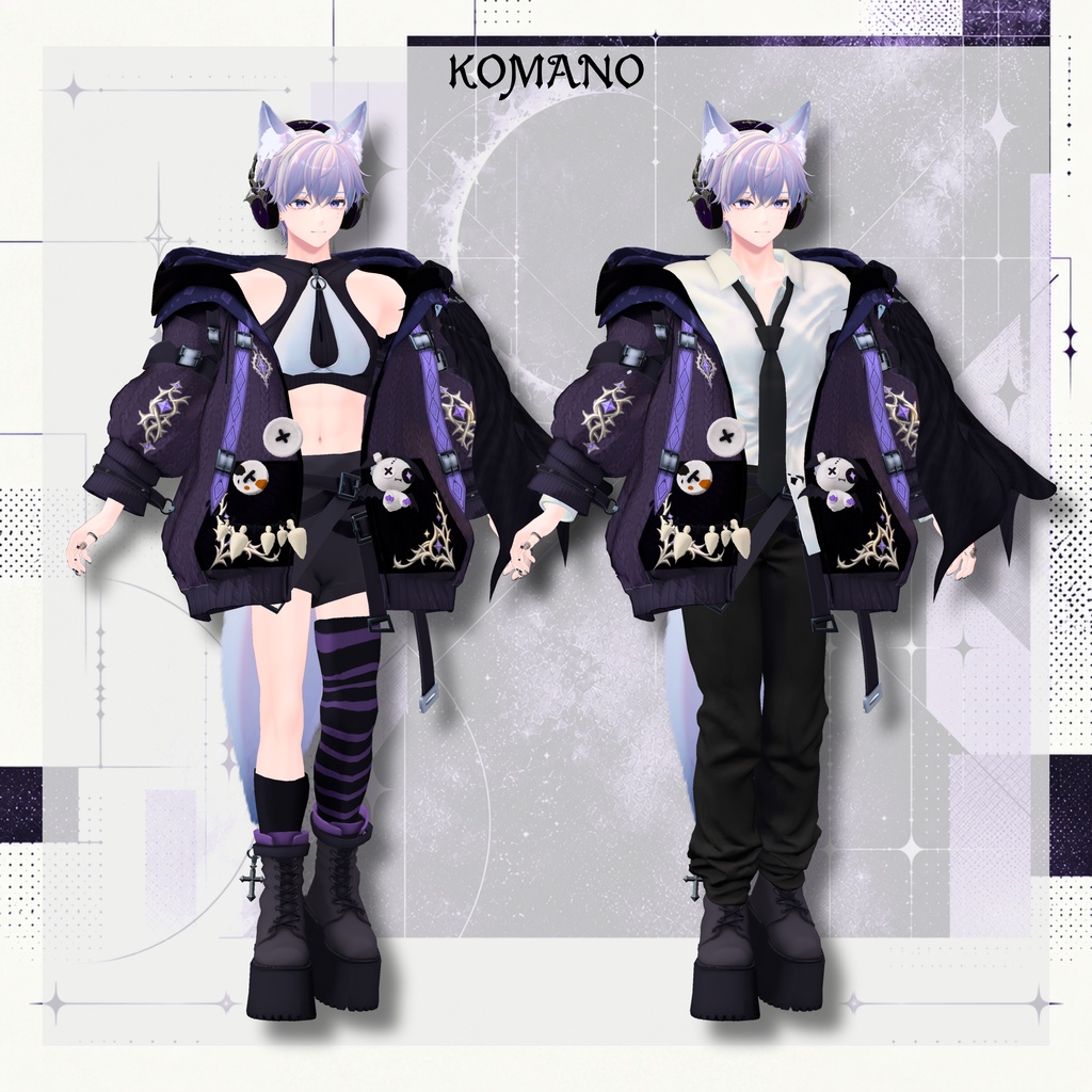 【SALE!】新衣装 🦇NOCT:WING 【25アバター対応!/ギミック付き!】