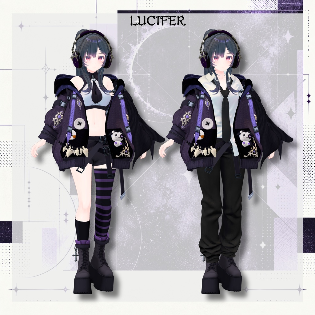 【SALE!】新衣装 🦇NOCT:WING 【25アバター対応!/ギミック付き!】