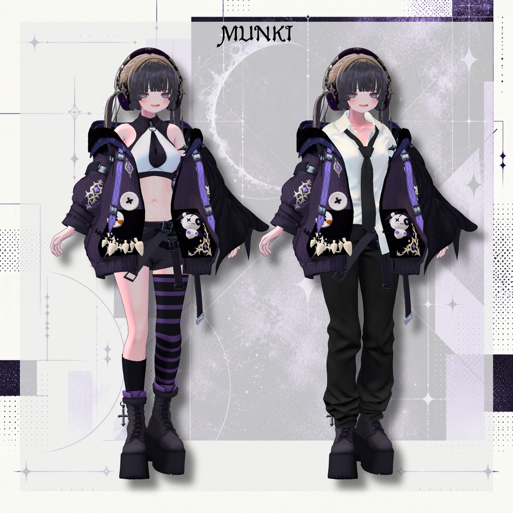 【SALE!】新衣装 🦇NOCT:WING 【25アバター対応!/ギミック付き!】
