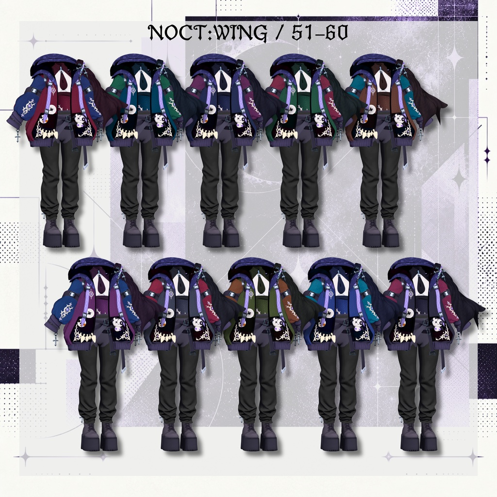 【SALE!】新衣装 🦇NOCT:WING 【25アバター対応!/ギミック付き!】