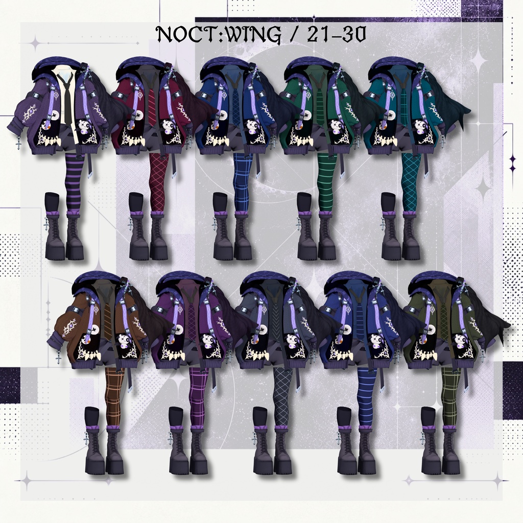 【SALE!】新衣装 🦇NOCT:WING 【25アバター対応!/ギミック付き!】
