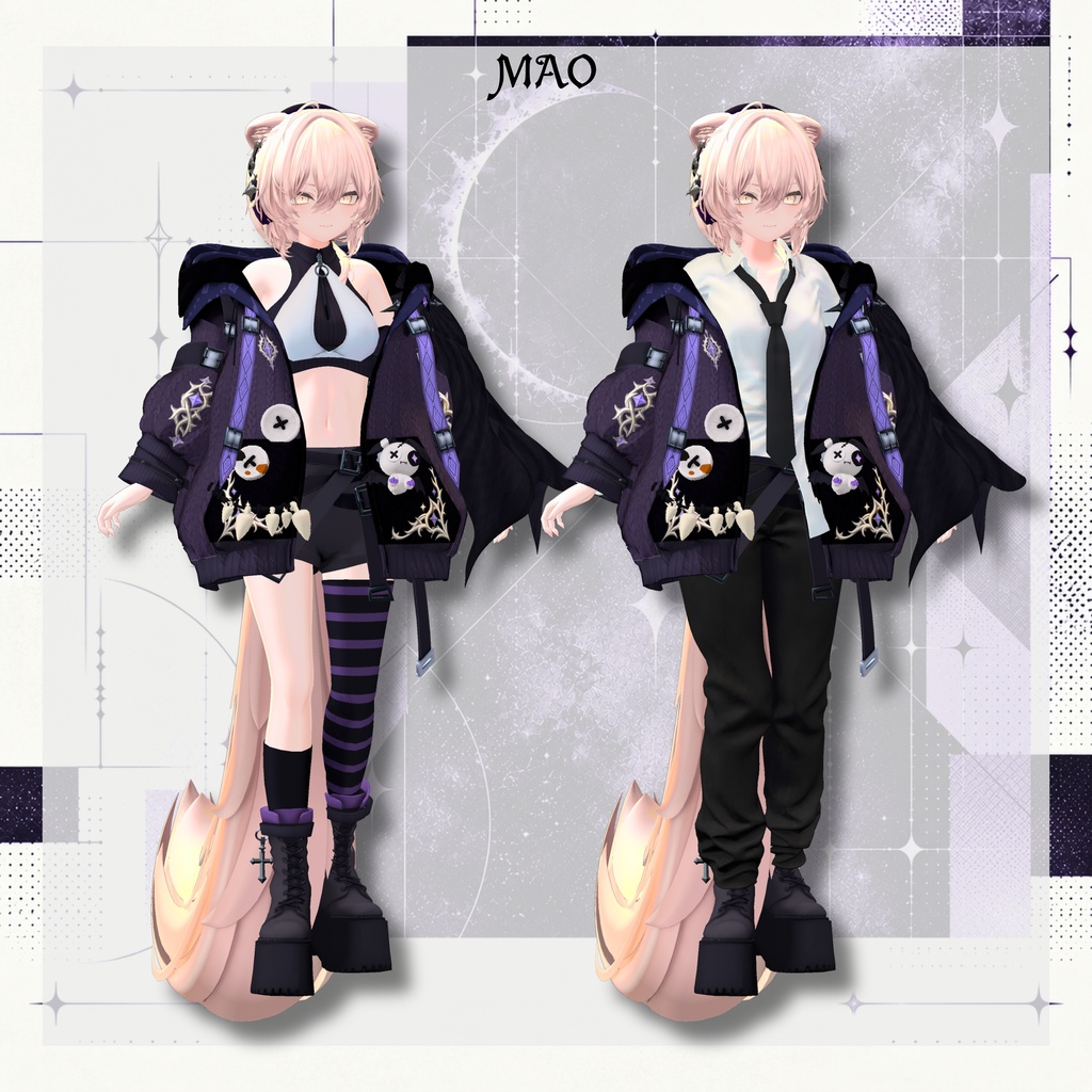 【SALE!】新衣装 🦇NOCT:WING 【25アバター対応!/ギミック付き!】