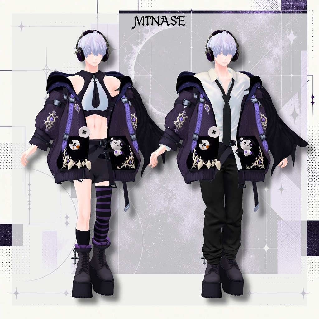 【SALE!】新衣装 🦇NOCT:WING 【25アバター対応!/ギミック付き!】