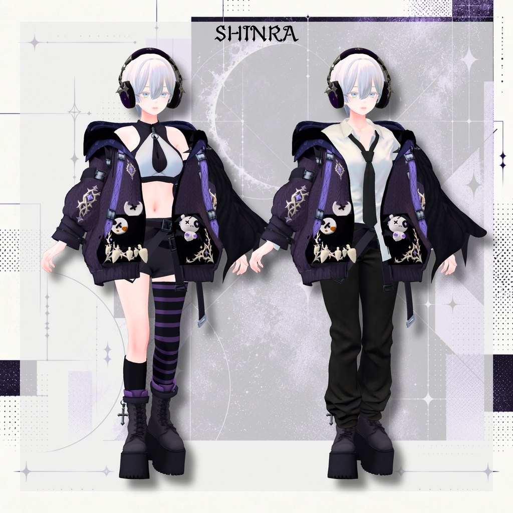 【SALE!】新衣装 🦇NOCT:WING 【25アバター対応!/ギミック付き!】