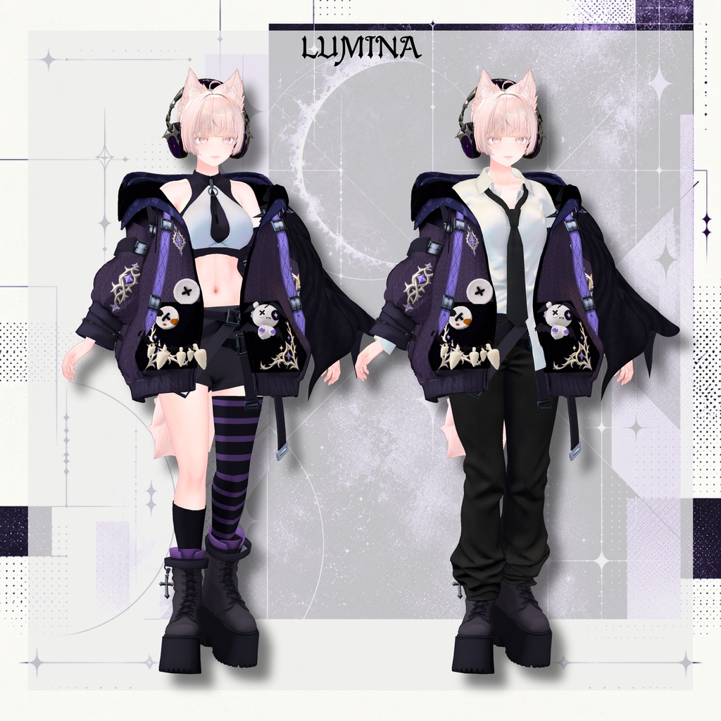 【SALE!】新衣装 🦇NOCT:WING 【25アバター対応!/ギミック付き!】