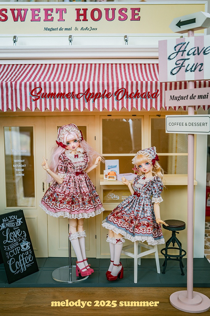 【1/3girl size】Summer Apple Orchard ワンピースセット