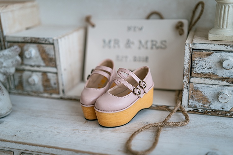 【1/3girl可動足】Wベルト厚底シューズ