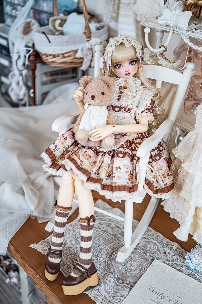 【1/3girl可動足】Wベルト厚底シューズ