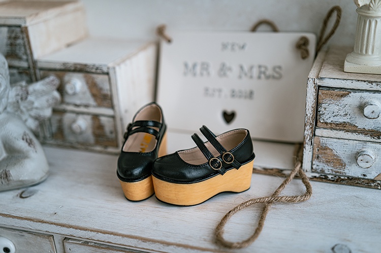 【1/3girl可動足】Wベルト厚底シューズ