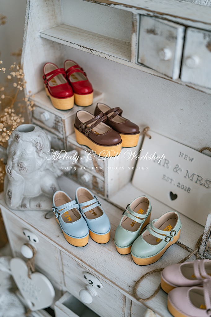 【1/3girl可動足】Wベルト厚底シューズ