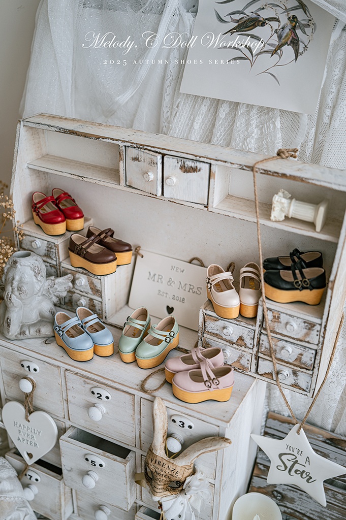 【1/3girl可動足】Wベルト厚底シューズ