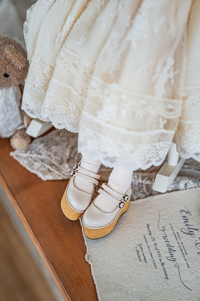 【1/3girl可動足】Wベルト厚底シューズ