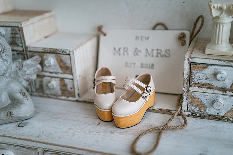 【1/3girl可動足】Wベルト厚底シューズ