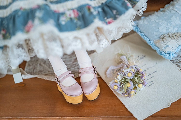 【1/3girl可動足】Wベルト厚底シューズ