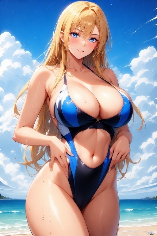 かわいいアニメ水着ガールズ:夏のイラストコレクション