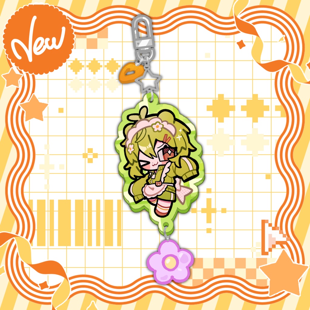 💚チャームアクリルキーホルダー(みどくま)