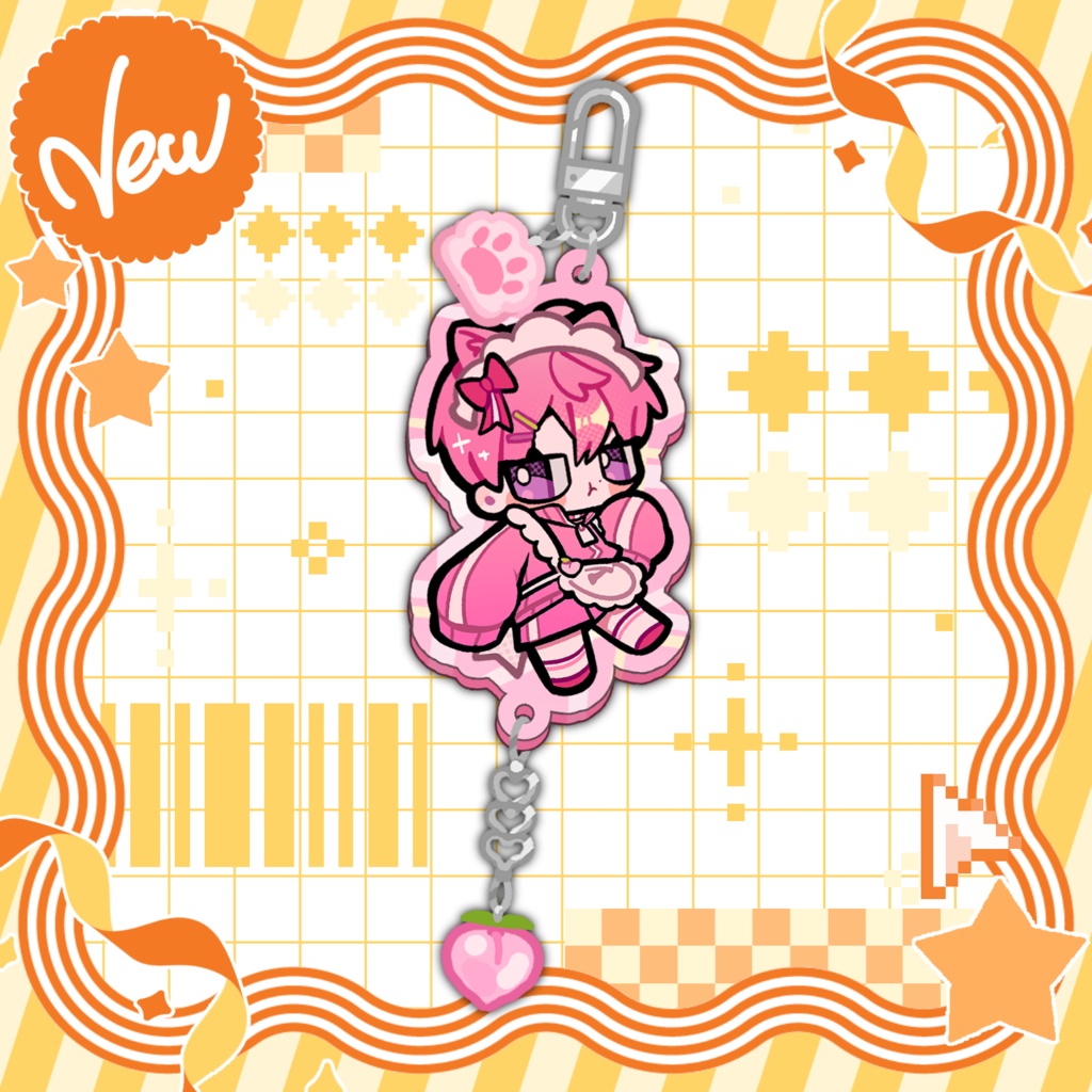 🩷チャームアクリルキーホルダー(モモ)