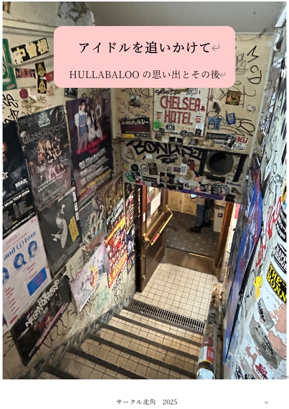 アイドルを追いかけて　HULLABALOOの思い出とその後