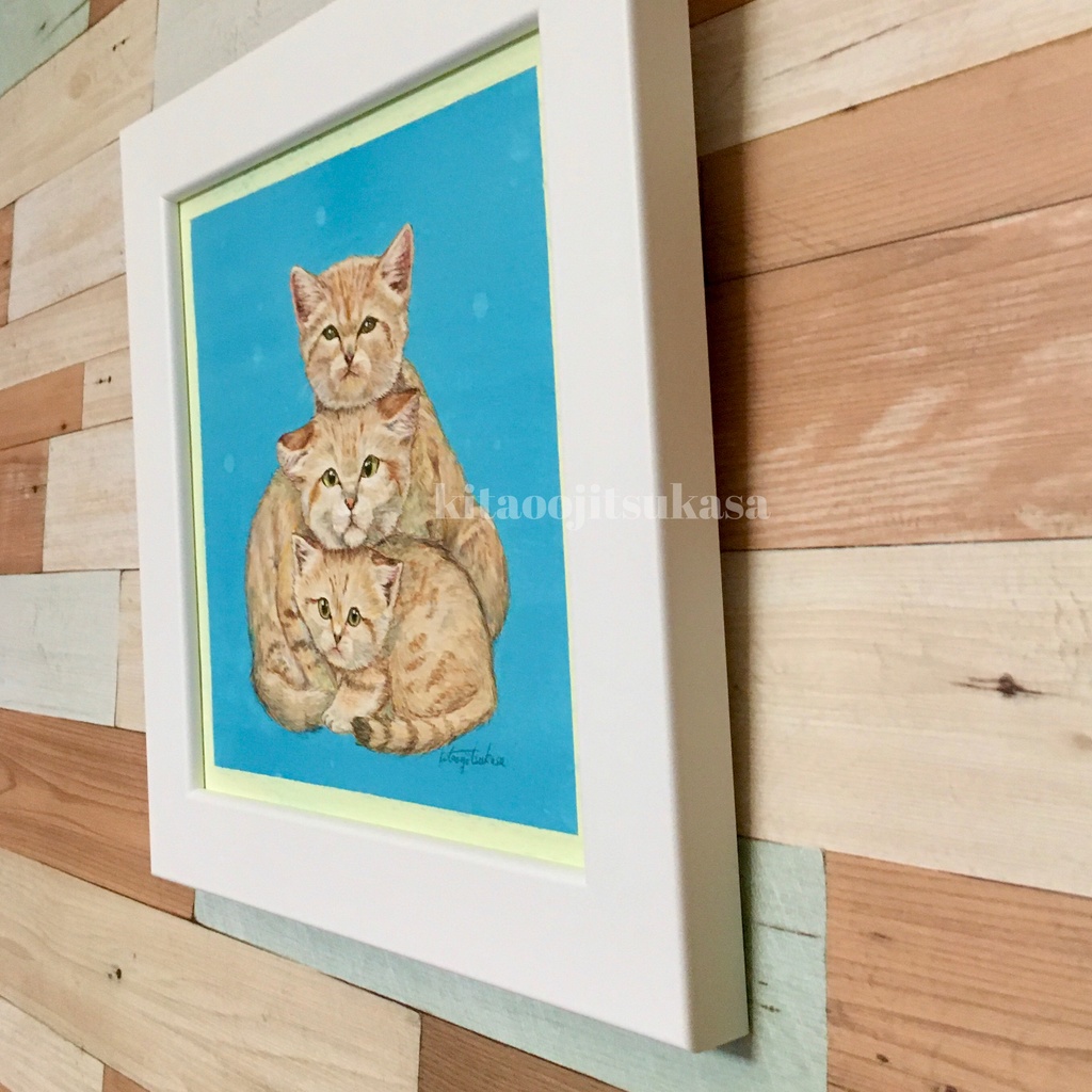 原画【スナネコ3きょうだい】