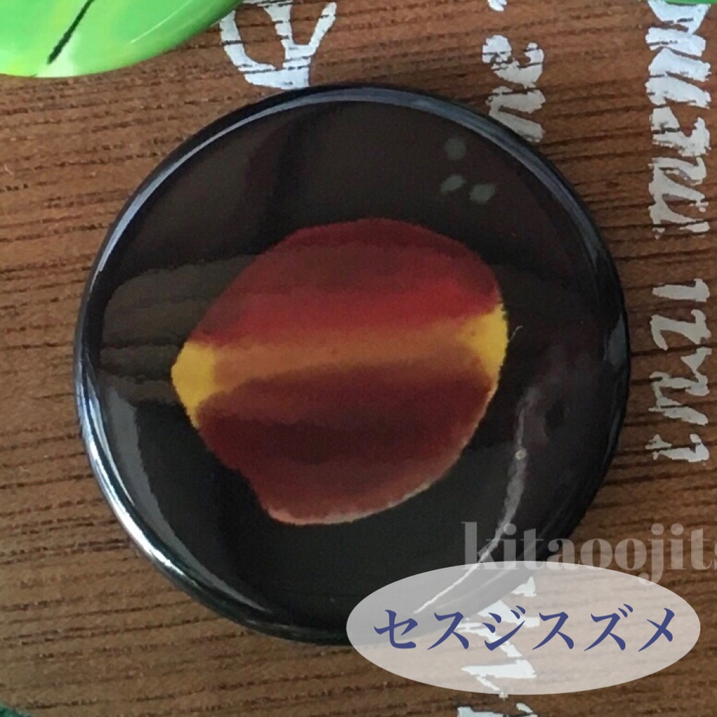 幼虫眼状紋缶バッジ