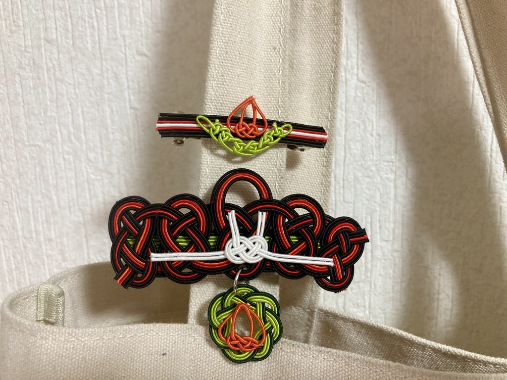 【水引バレッタ】鬼灯イメージ