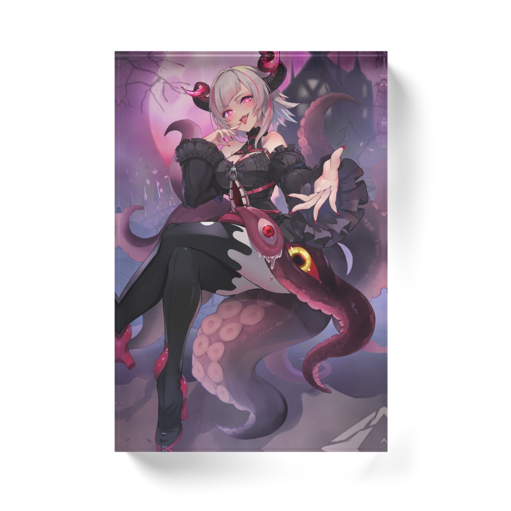 【期間限定】黒穣あす_独立記念復刻グッズ_アクリルブロック(収益化記念イラスト)