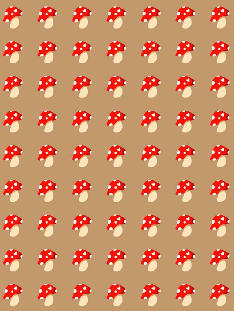 ハートのきのこ❤