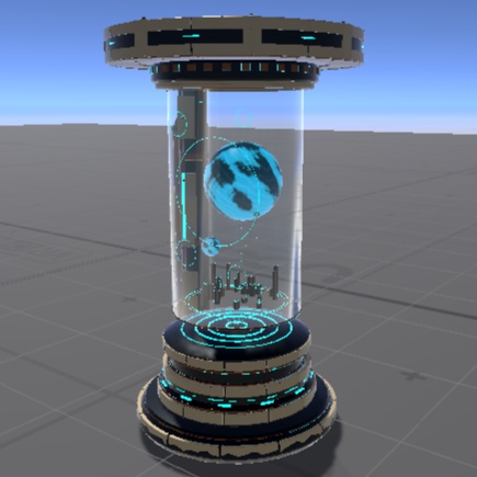 Orbis Relay｜惑星ホログラムのSF展示端末 3Dモデル【Unity・3段階LOD】