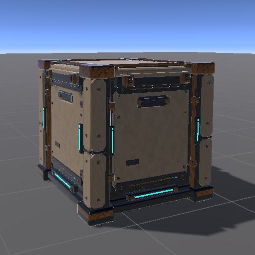 Dune Vault｜風化したSF装甲コンテナ 3Dモデル【Unity・3段階LOD】