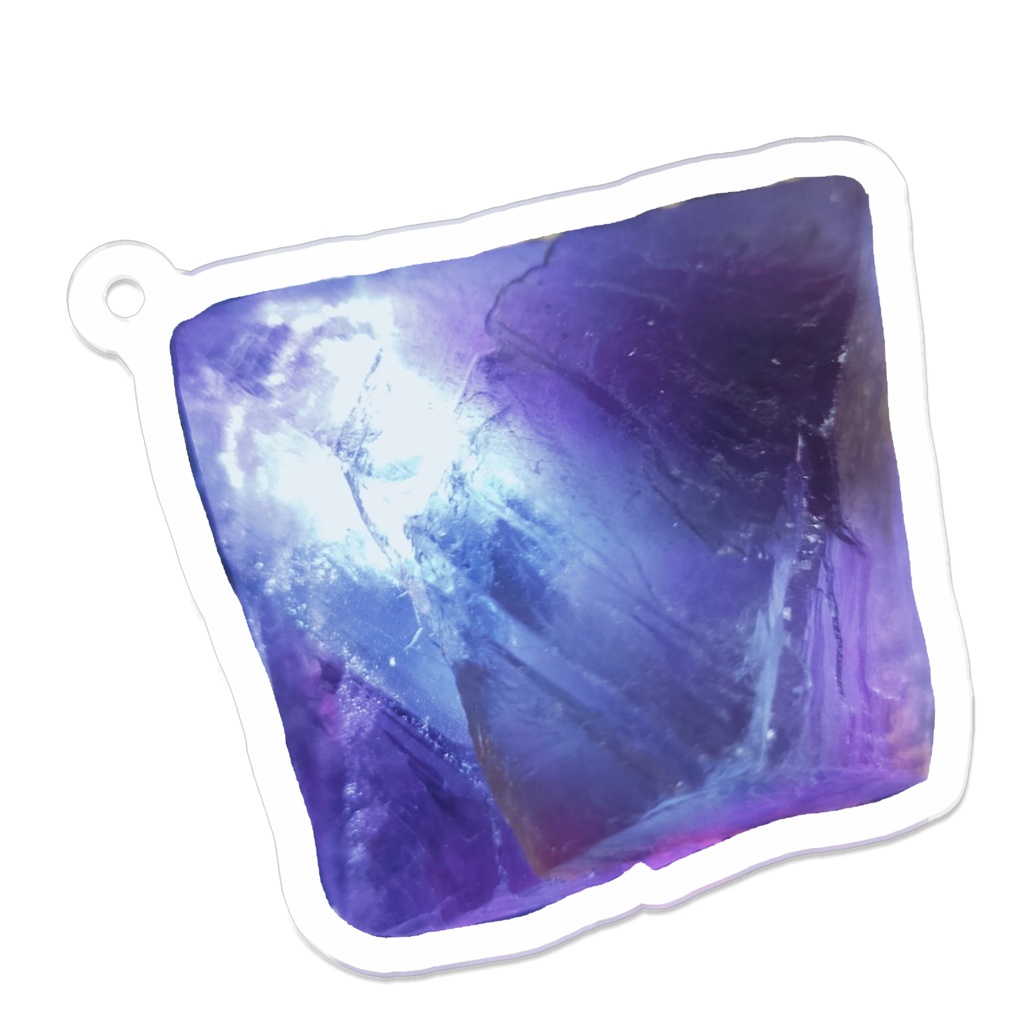 本物の鉱石を使ったアクリルキーホルダー