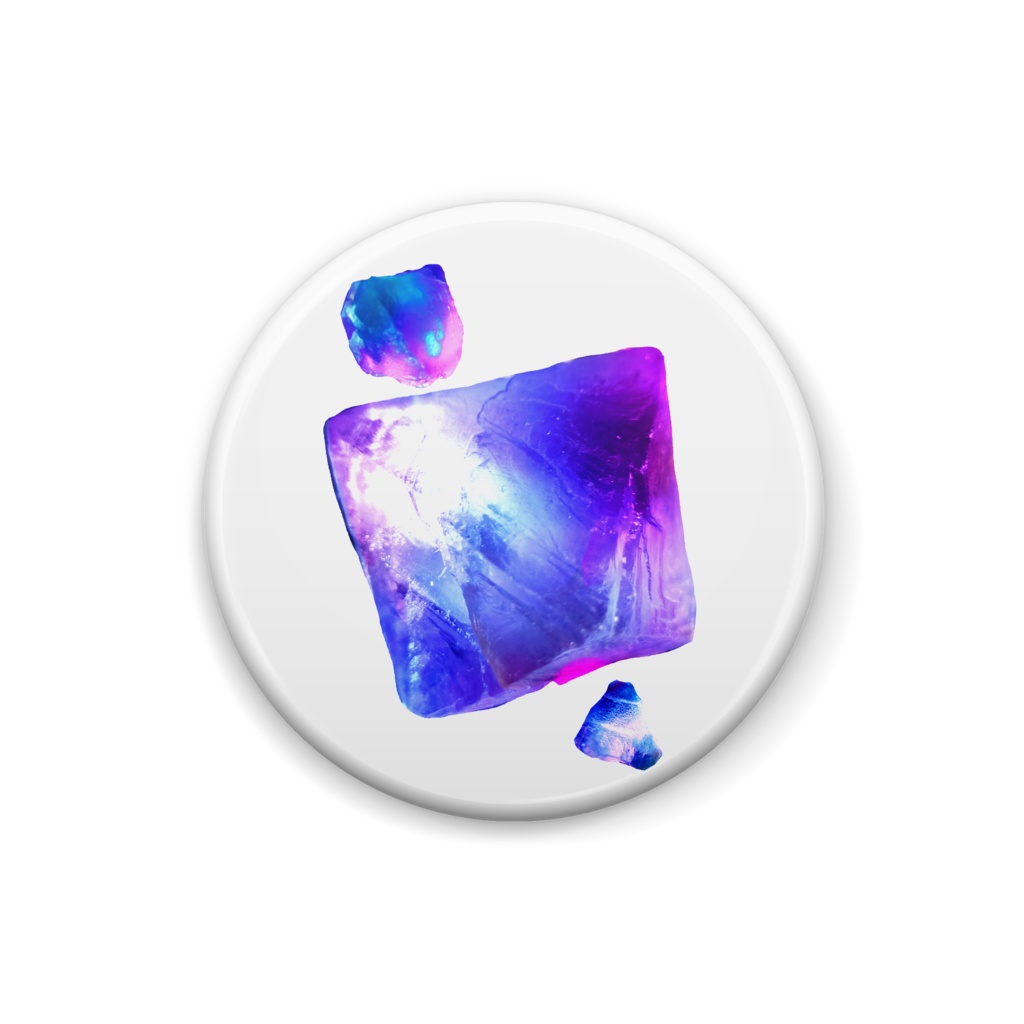 本物の鉱石を使った缶バッジ