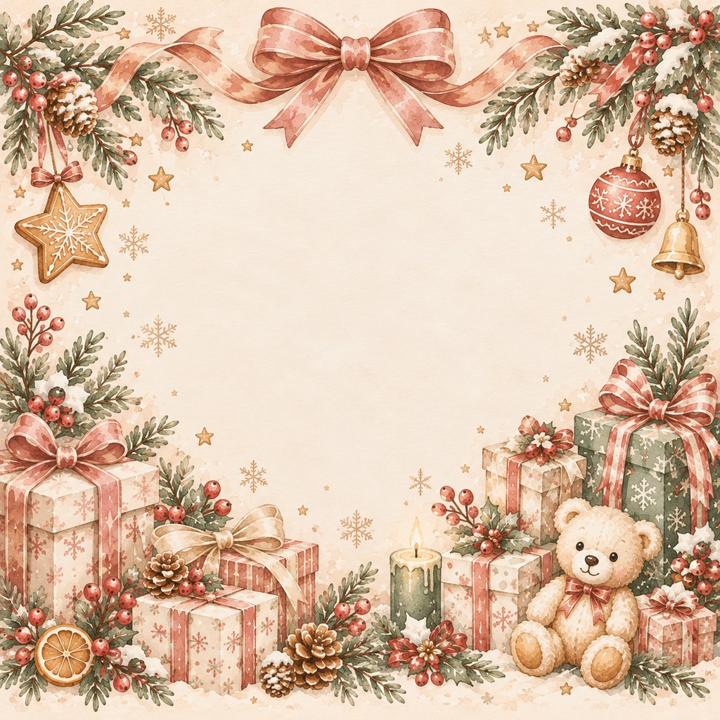 クリスマスのデジタルペーパー8枚セット|水彩・冬の思い出・手帳デコ