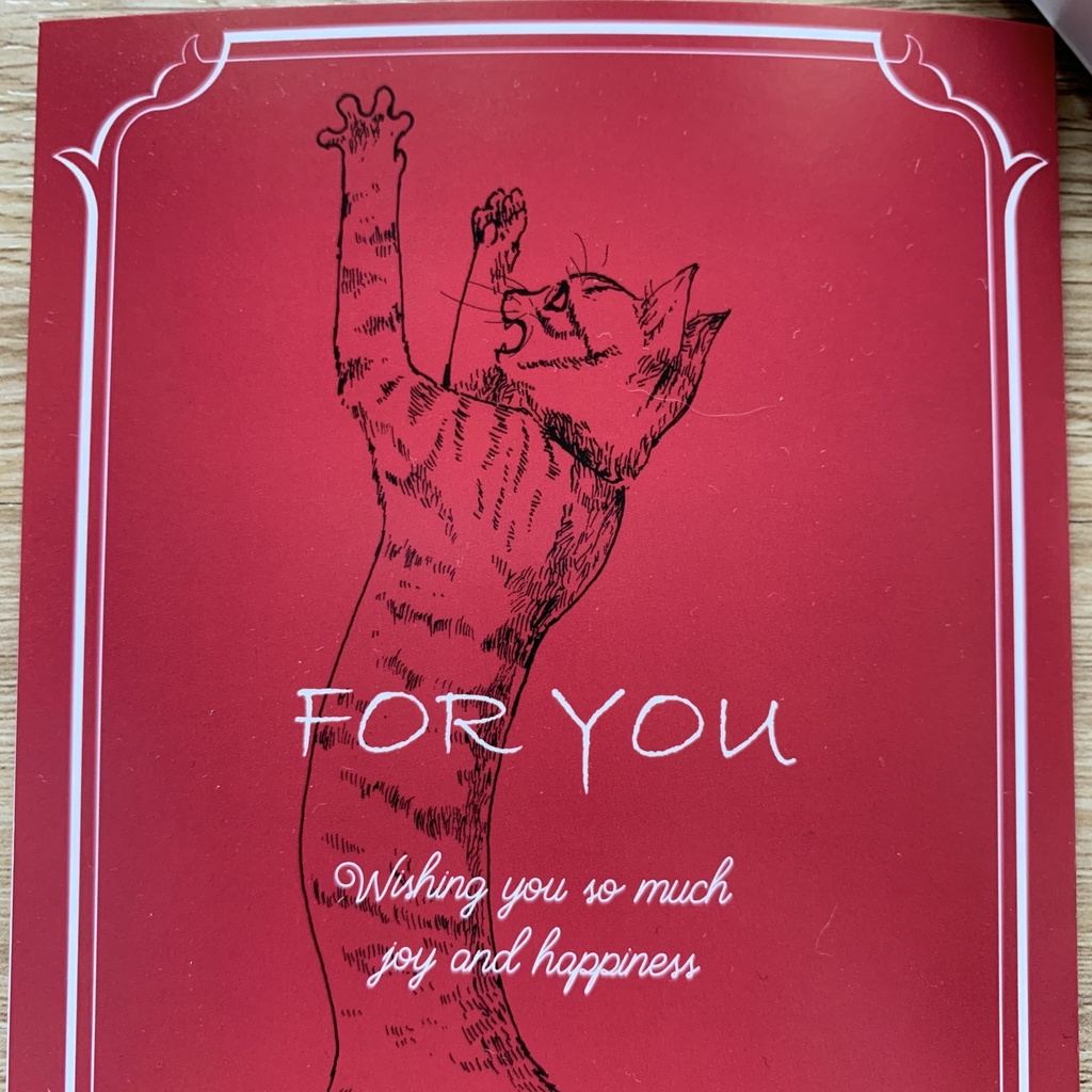 照れ屋さんのメッセージカード