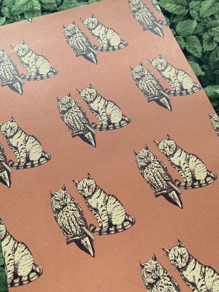 ミミズクと猫 瓜ふたつレターセット