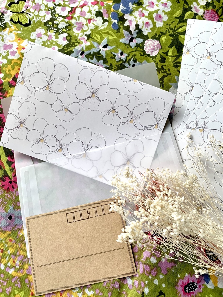 白ビオラの絢爛 レターセット