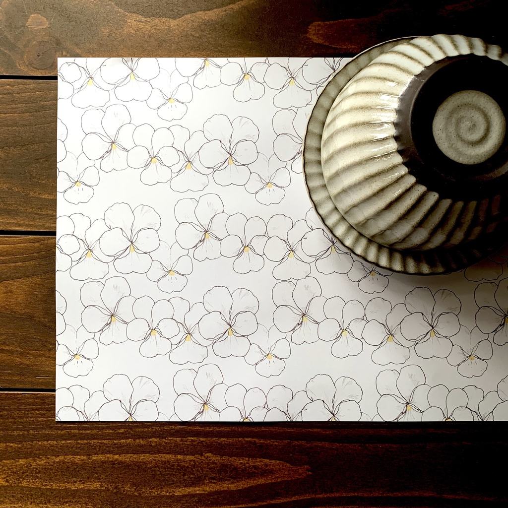 白ビオラの絢爛 ラッピングペーパー(10枚)