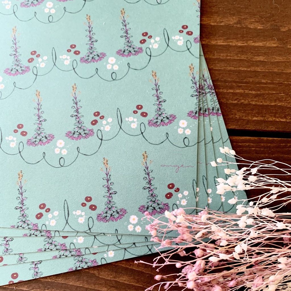 花壇団欒 ラッピングペーパー(10枚)